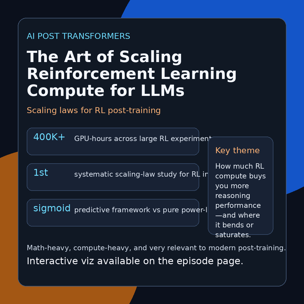 The Art of Scaling Reinforcement Learning Compute for LLMs