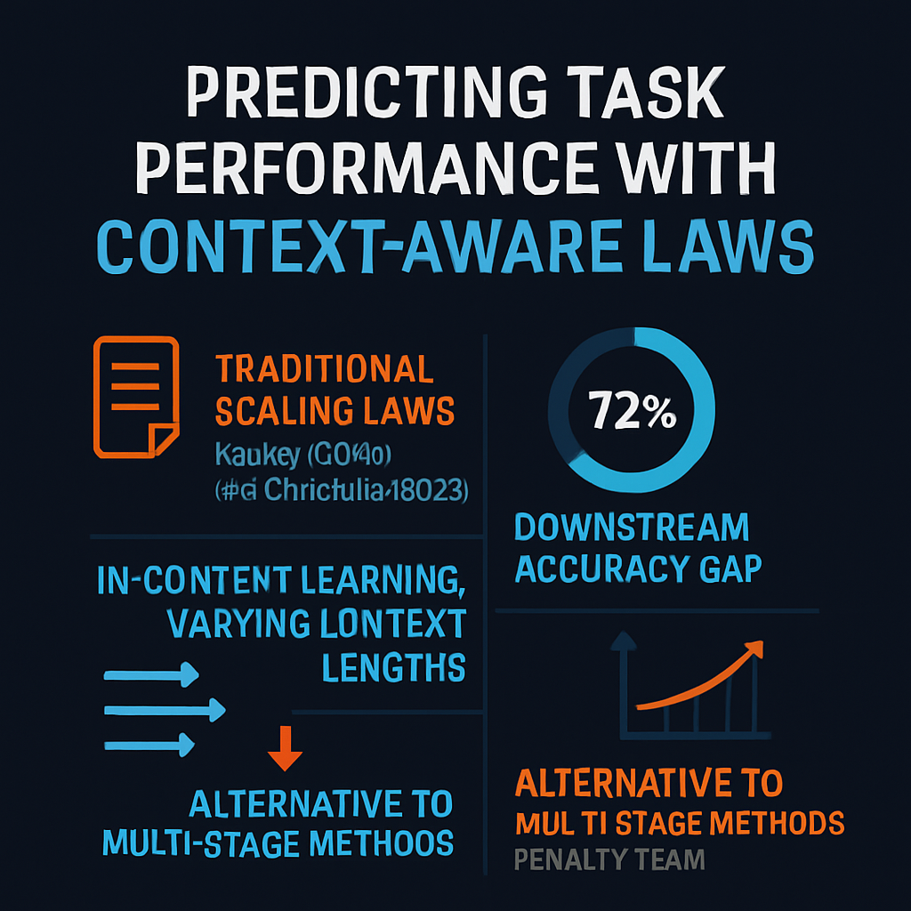 Predicting Task Performance with Context-aware Scaling Laws