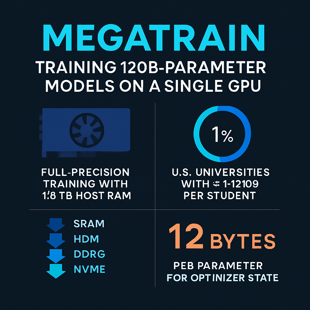 MegaTrain: Training 120B-Parameter Models on a Single GPU