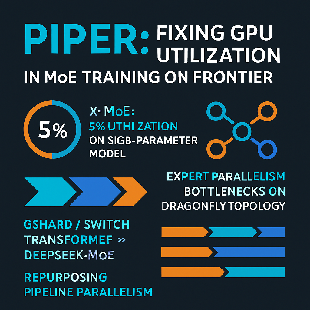 Piper: Fixing GPU Utilization in MoE Training on Frontier