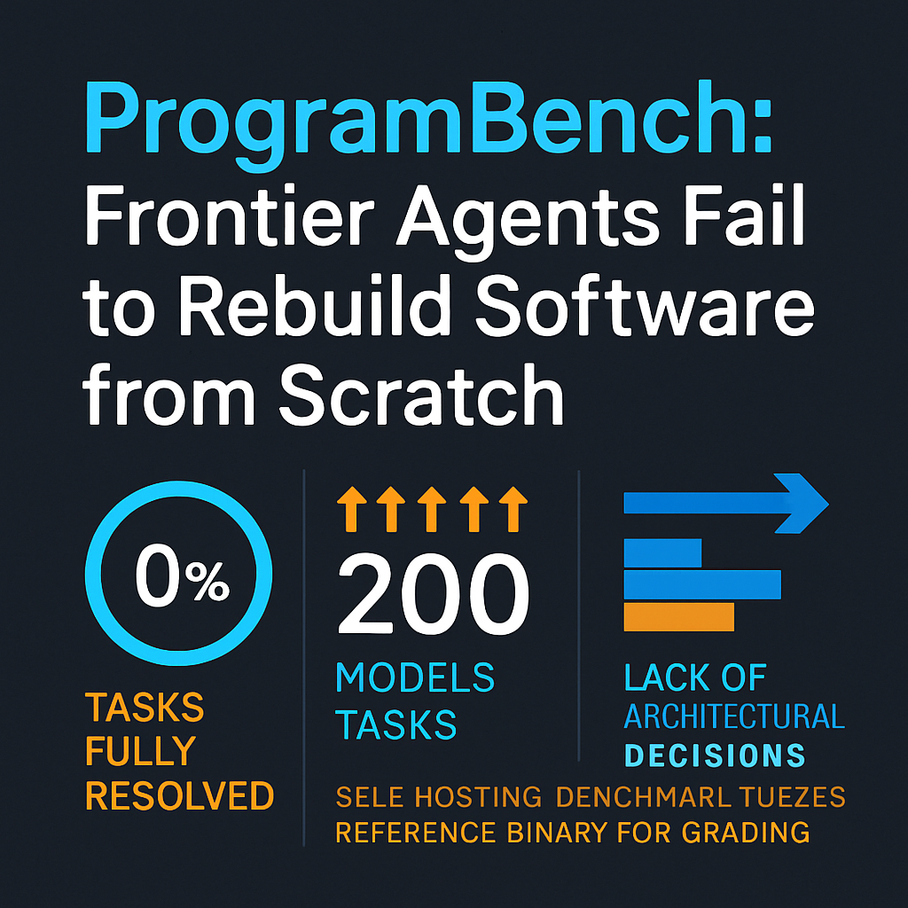ProgramBench: Frontier Agents Fail to Rebuild Software from Scratch
