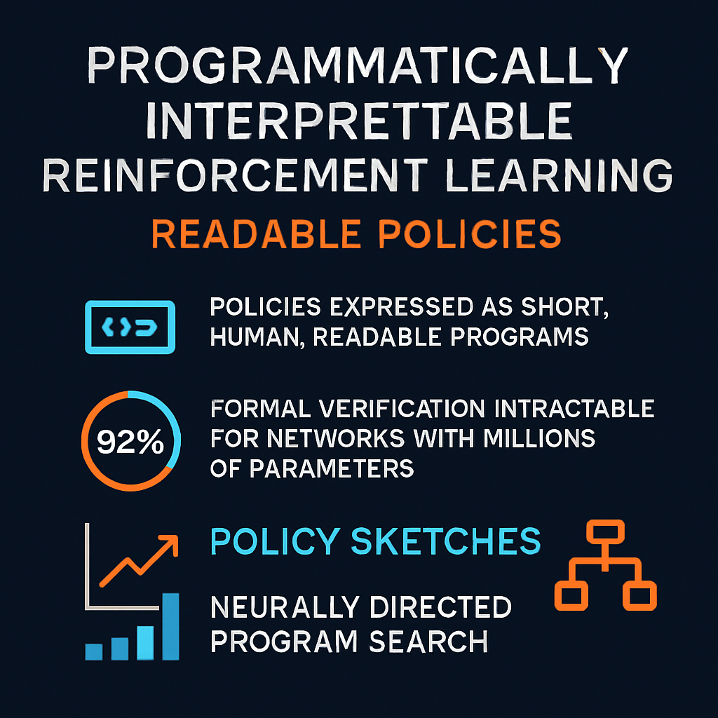 Programmatically Interpretable Reinforcement Learning: Readable Policies