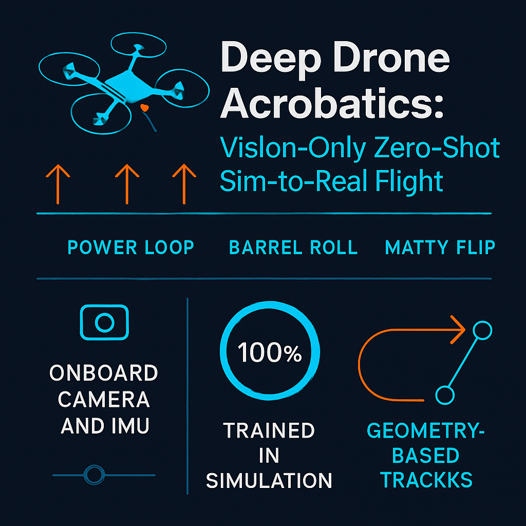 Deep Drone Acrobatics: Vision-Only Zero-Shot Sim-to-Real Flight
