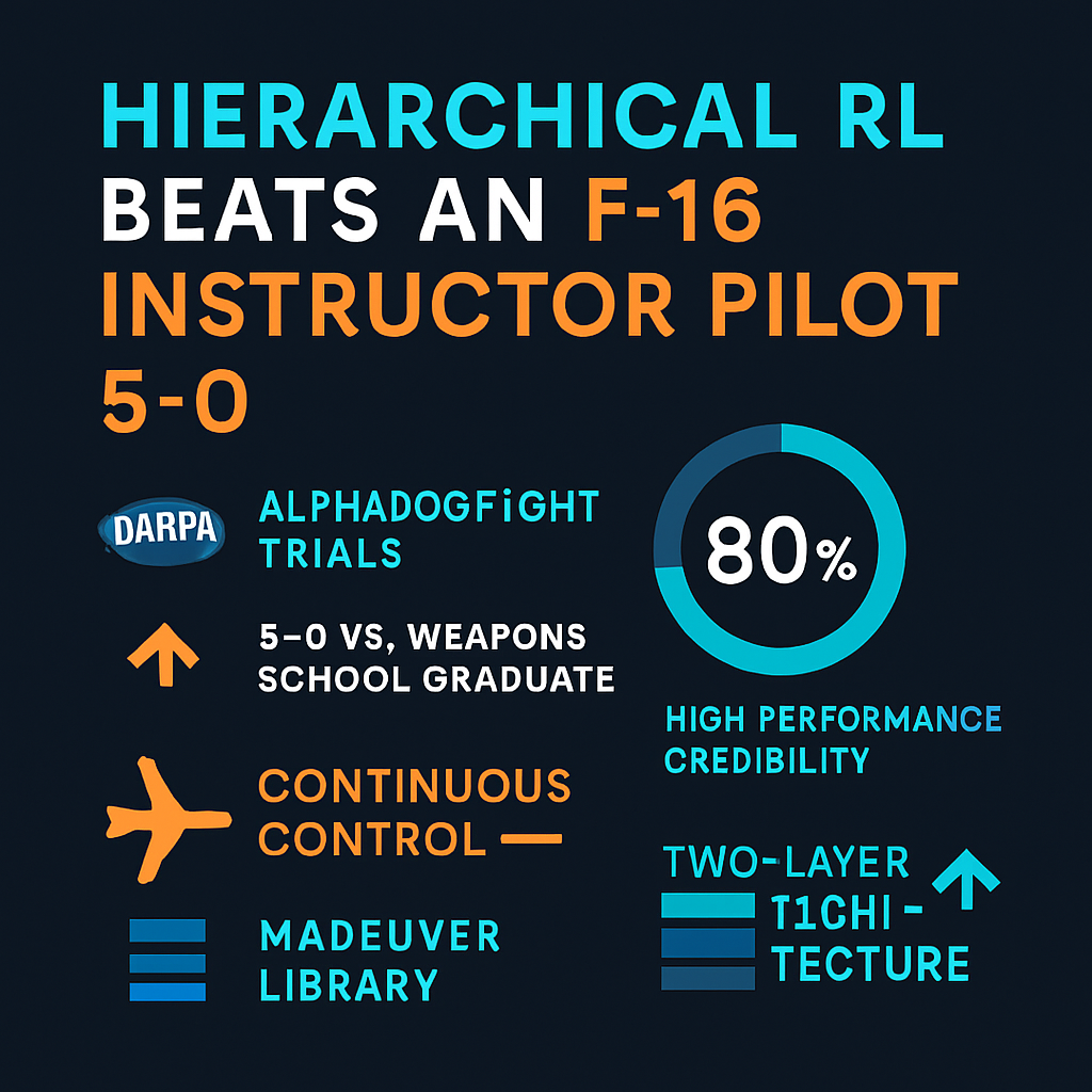 Hierarchical RL Beats an F-16 Instructor Pilot 5-0