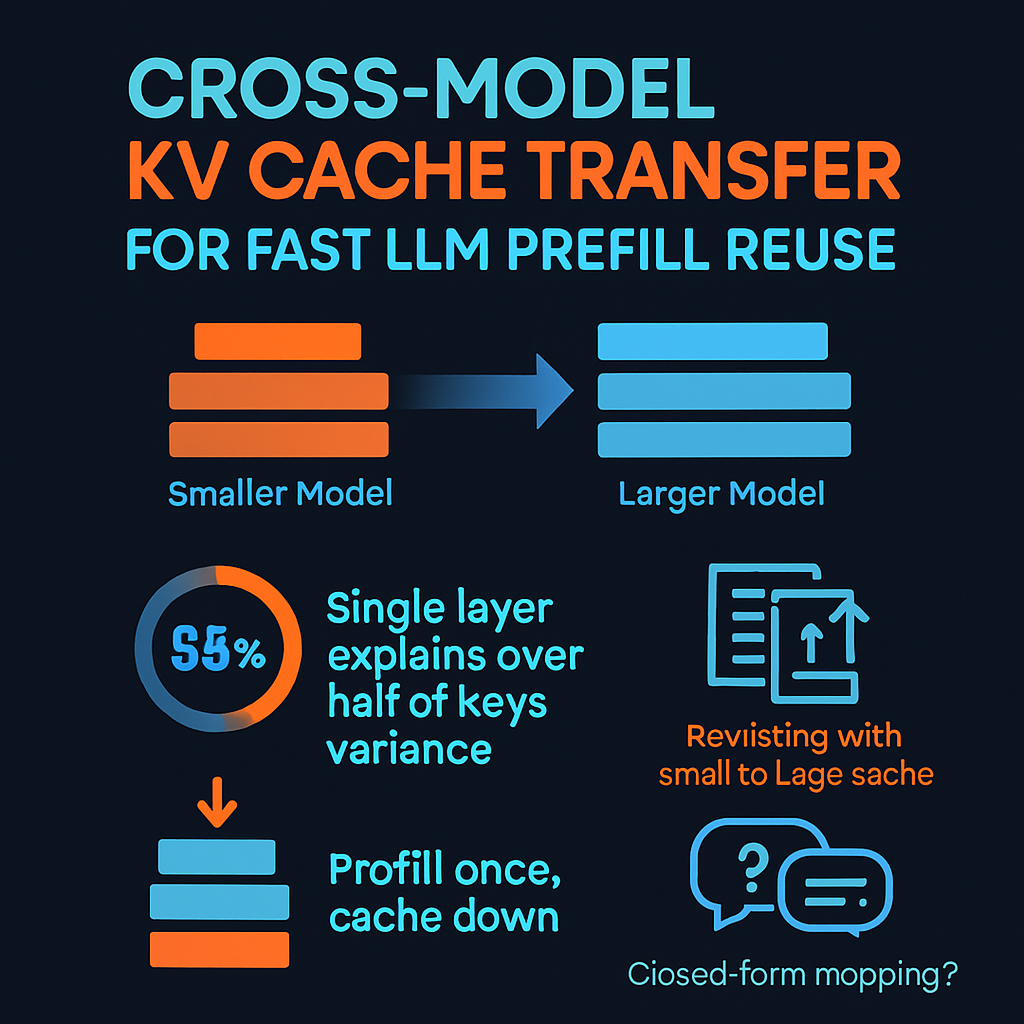 Cross-Model KV Cache Transfer for Fast LLM Prefill Reuse