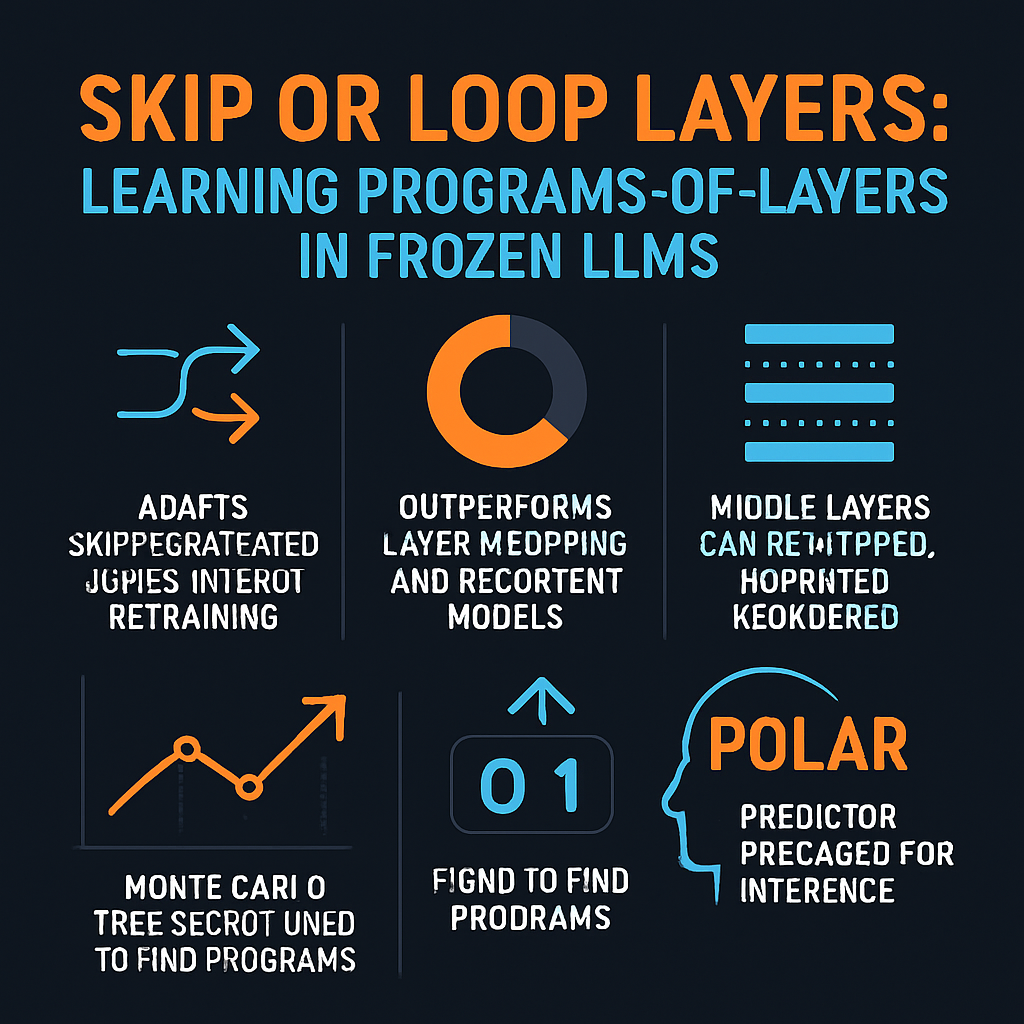 Skip or Loop Layers: Learning Programs-of-Layers in Frozen LLMs