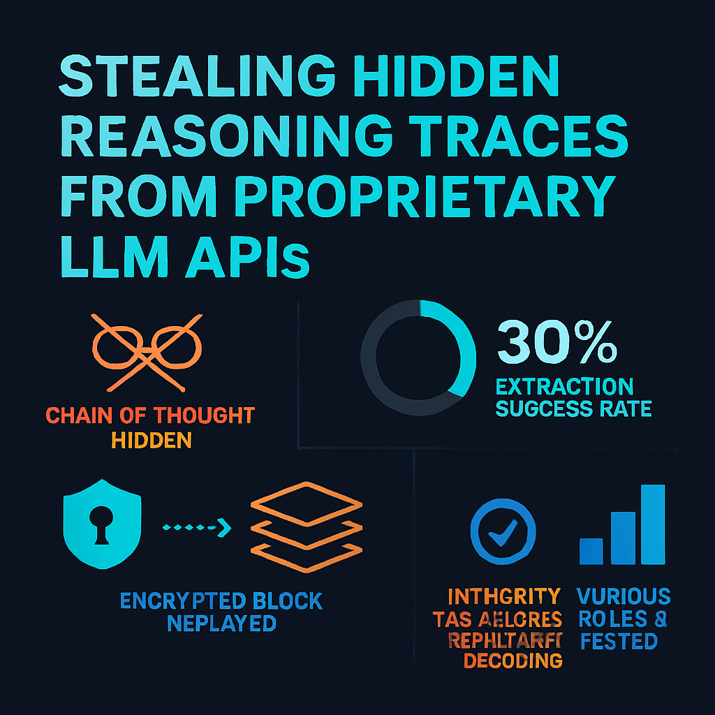 Stealing Hidden Reasoning Traces from Proprietary LLM APIs