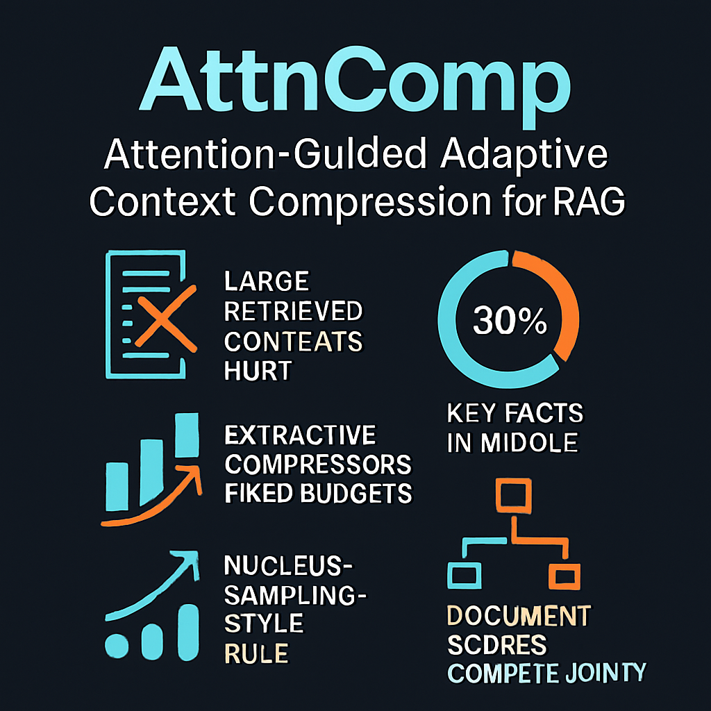 AttnComp: Attention-Guided Adaptive Context Compression for RAG