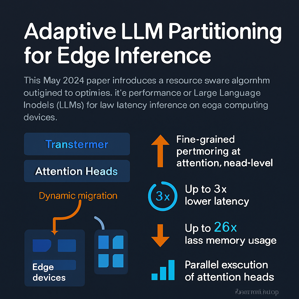 Adaptive LLM Partitioning for Edge Inference