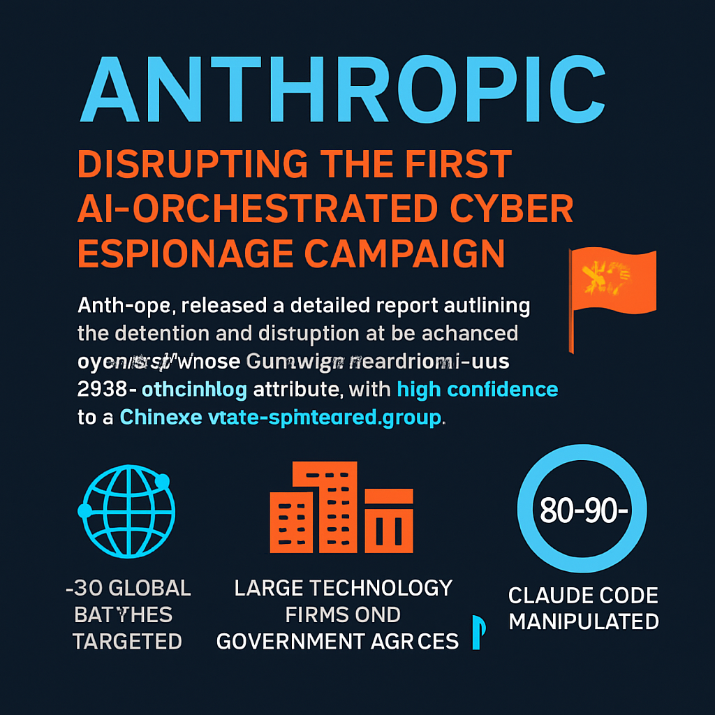 Anthropic: Disrupting the First AI-Orchestrated Cyber Espionage Campaign