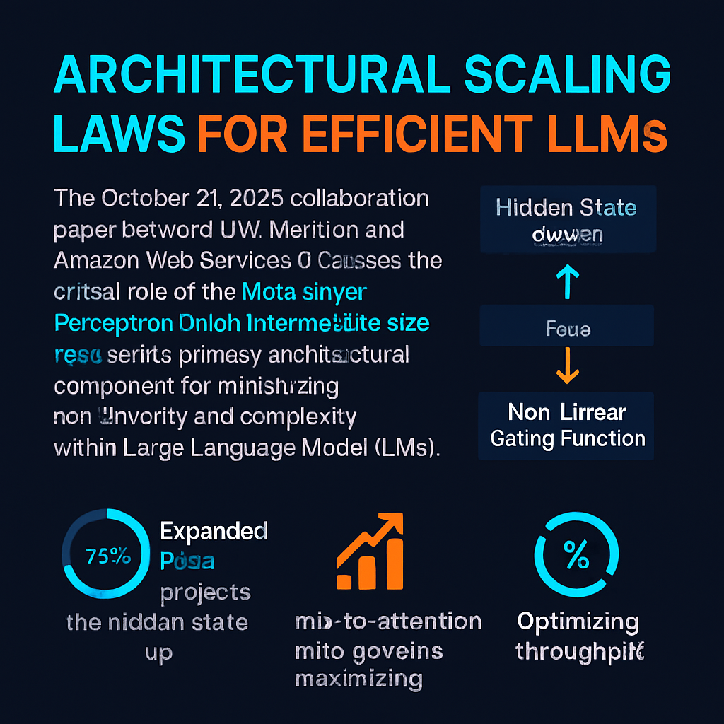 Architectural Scaling Laws for Efficient LLMs
