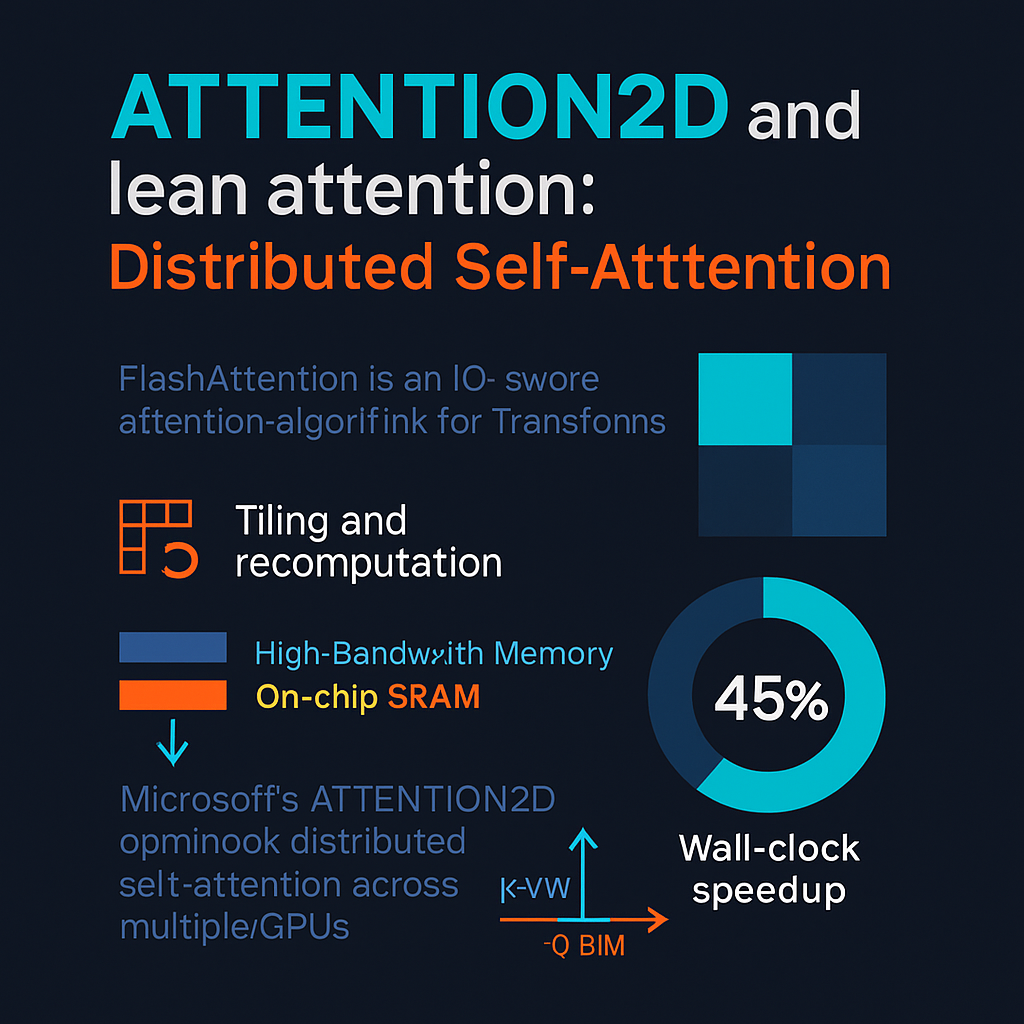 ATTENTION2D and lean attention: Distributed Self-Attention