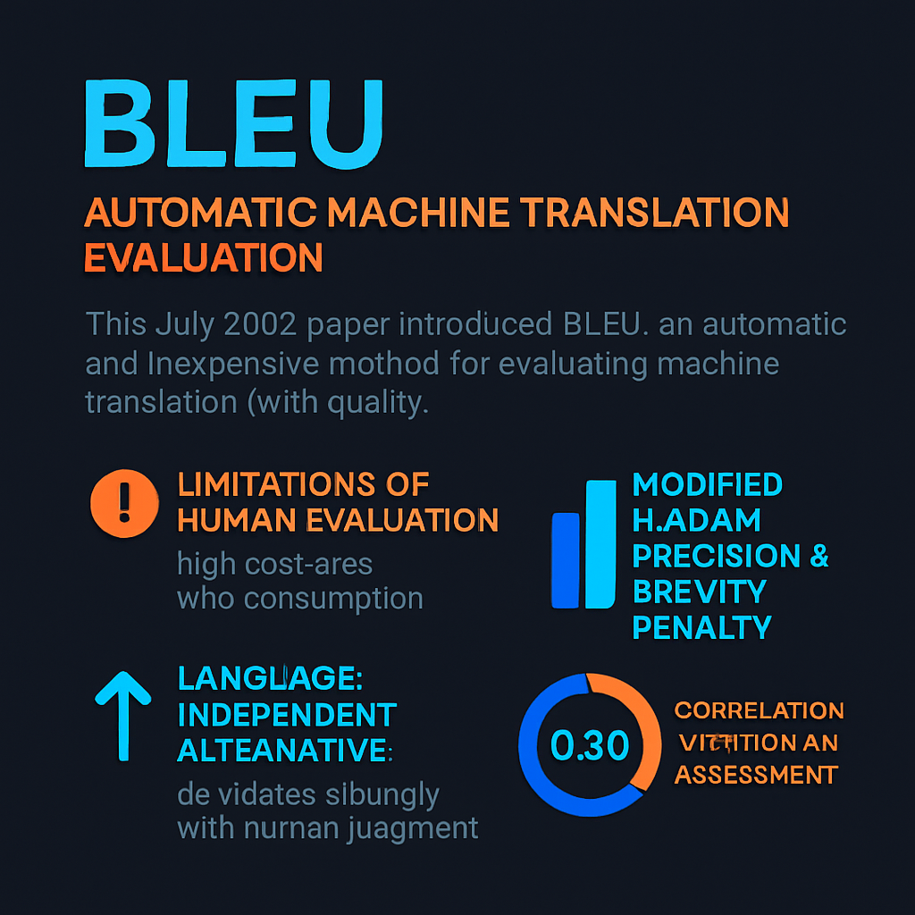 BLEU: Automatic Machine Translation Evaluation