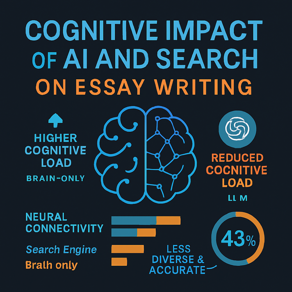 Cognitive Impact of AI and Search on Essay Writing