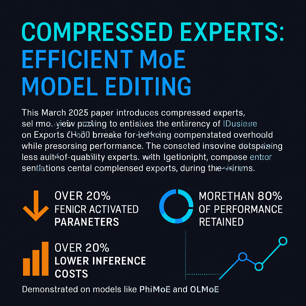 Compressed Experts: Efficient MoE Model Editing