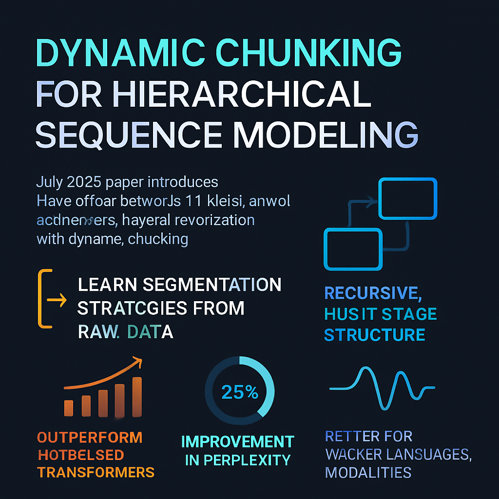 Dynamic Chunking for Hierarchical Sequence Modeling