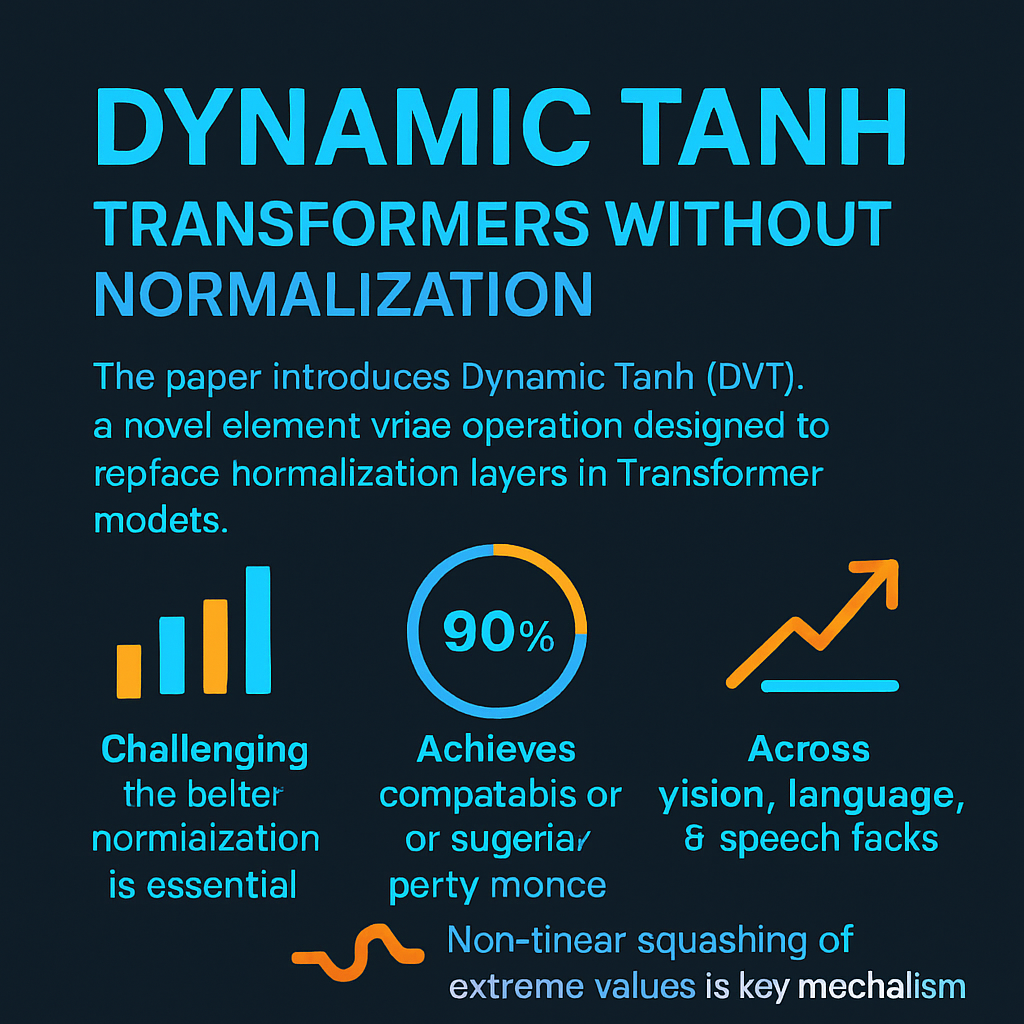Dynamic Tanh: Transformers Without Normalization