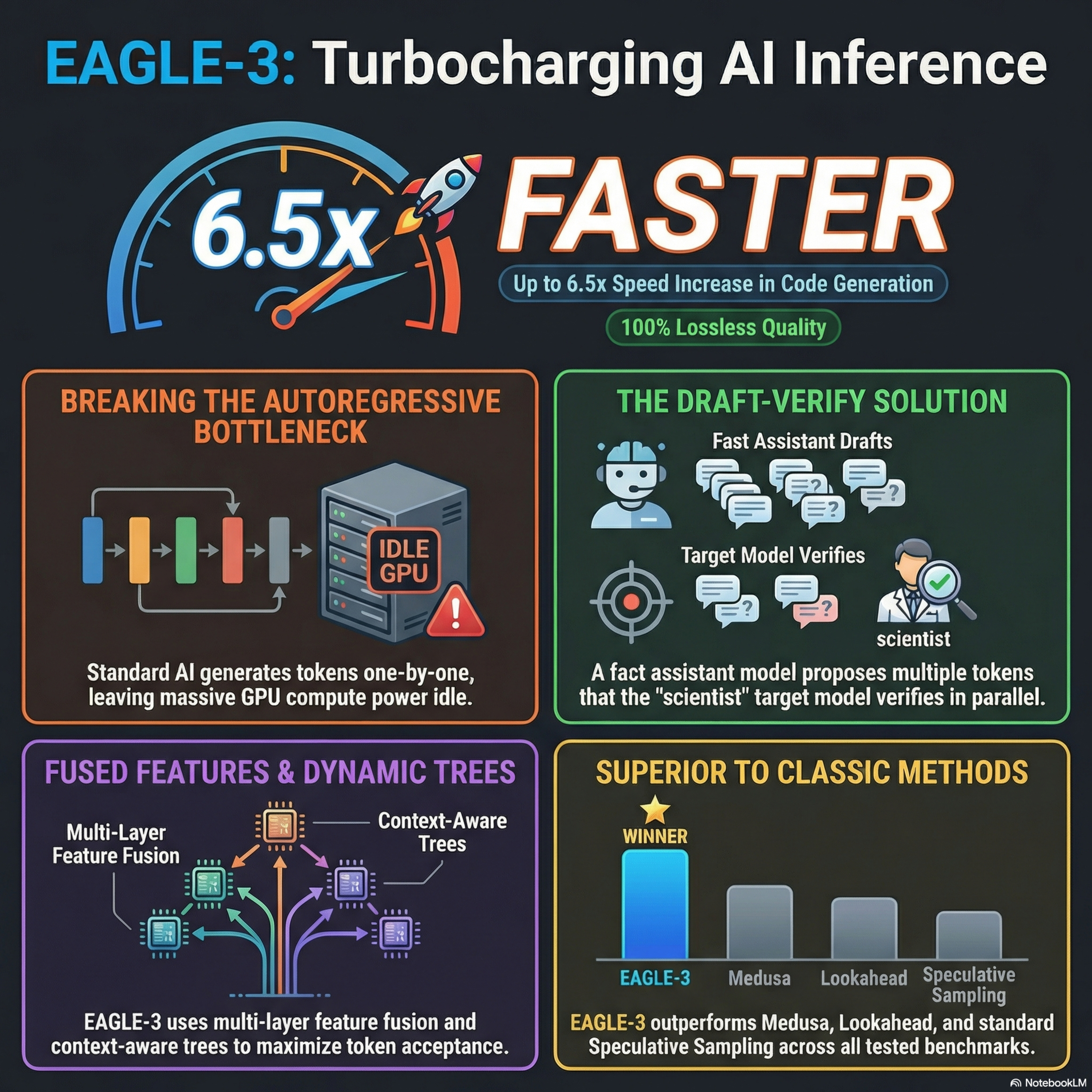 EAGLE: Evolution of Lossless Acceleration for LLM Inference