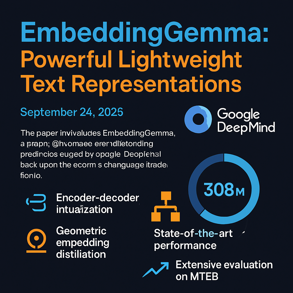 EmbeddingGemma: Powerful Lightweight Text Representations