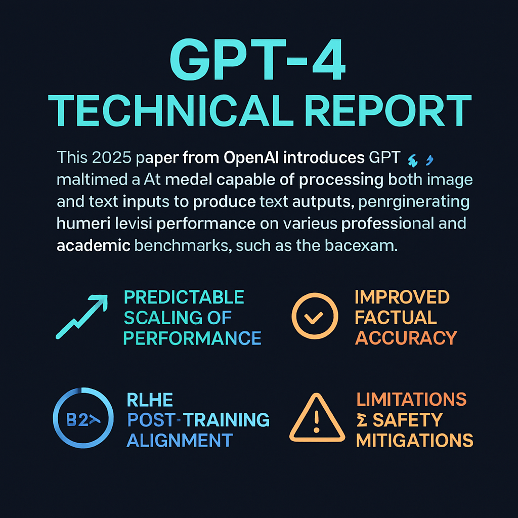 GPT4 Technical Report
