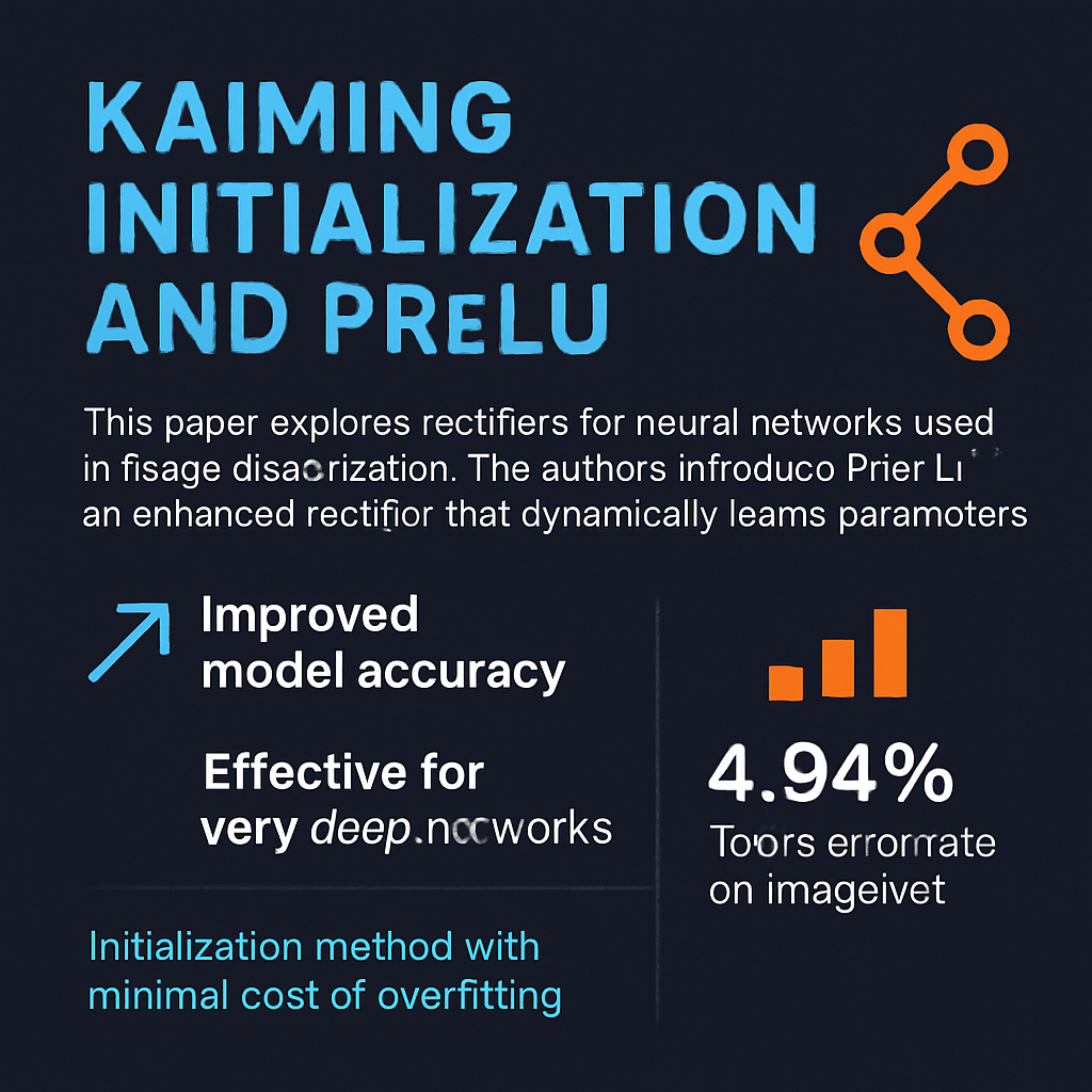 Kaiming Initialization and PReLU