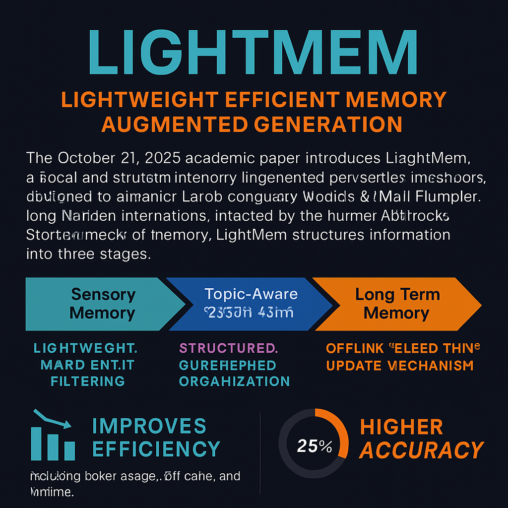 LightMem: Lightweight Efficient Memory-Augmented Generation