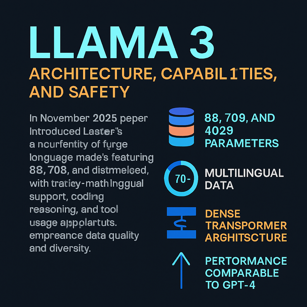Llama 3: Architecture, Capabilities, and Safety