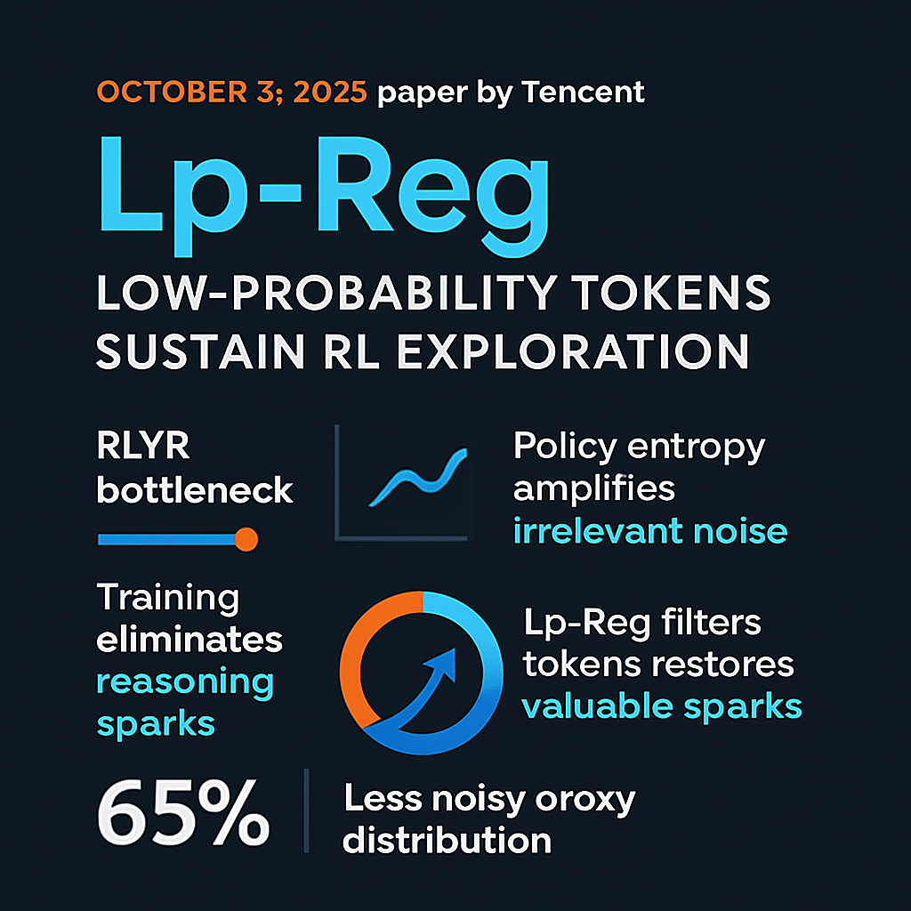 Lp-Reg: Low-Probability Tokens Sustain RL Exploration