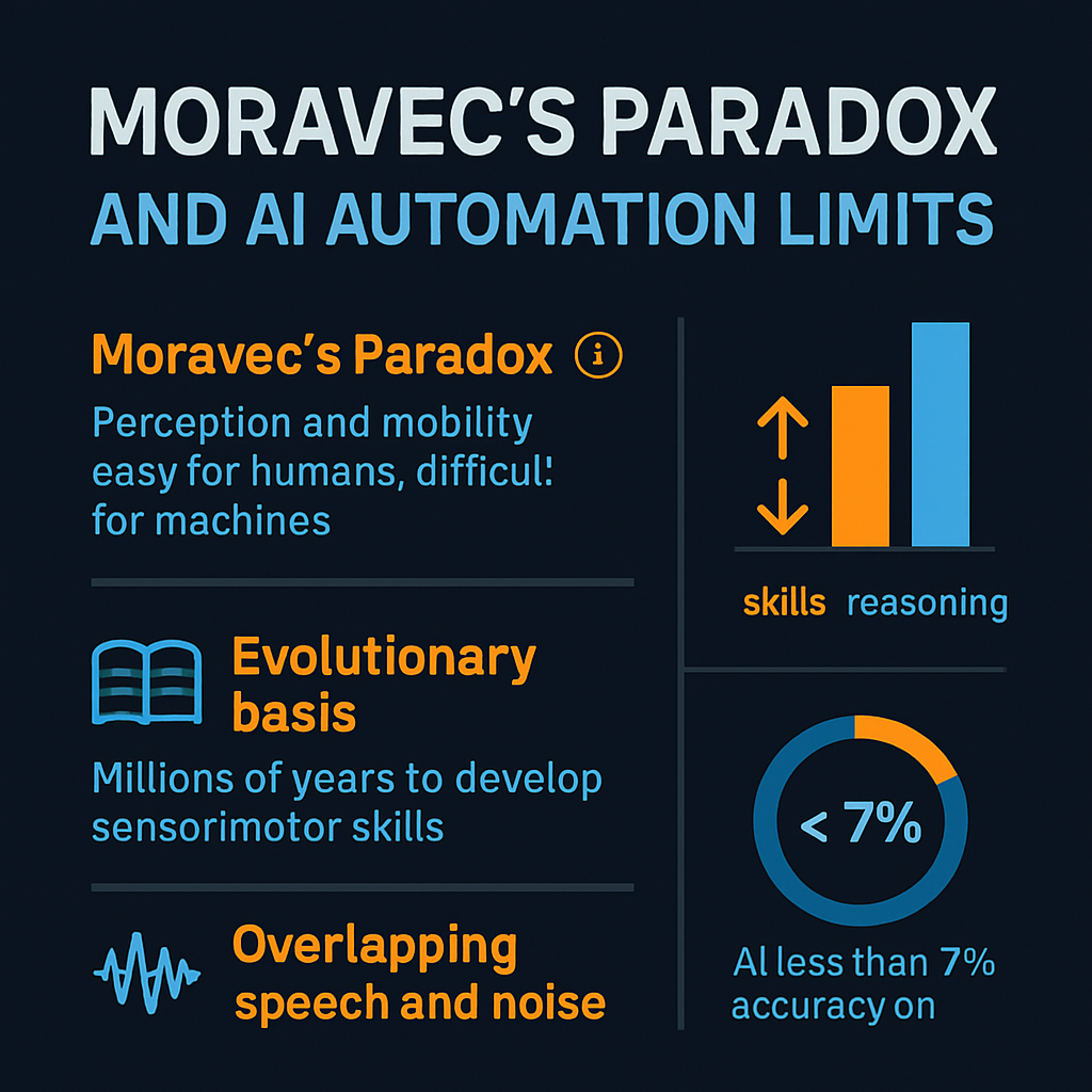 Moravec's Paradox and AI Automation Limits
