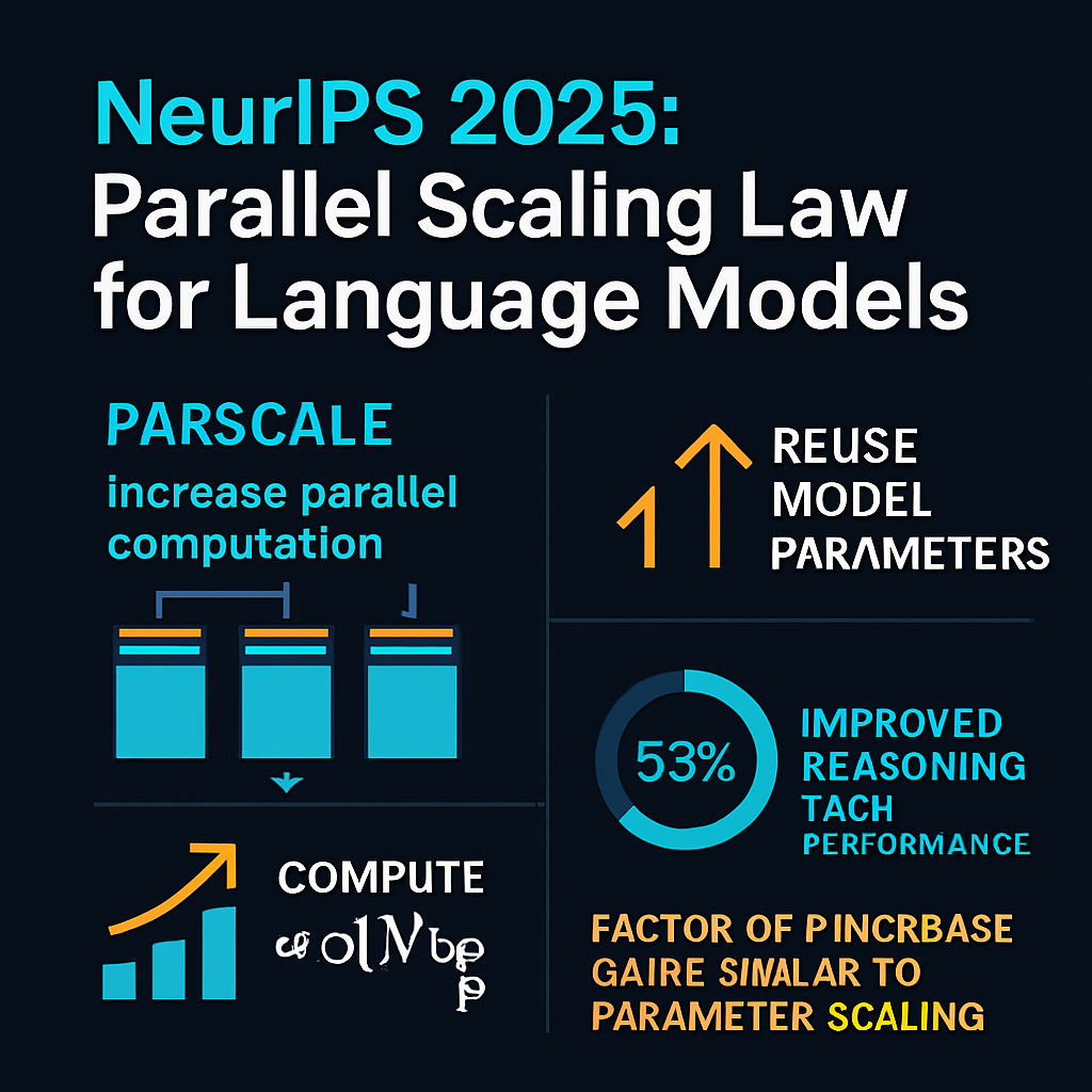 NeurIPS 2025: Parallel Scaling Law for Language Models