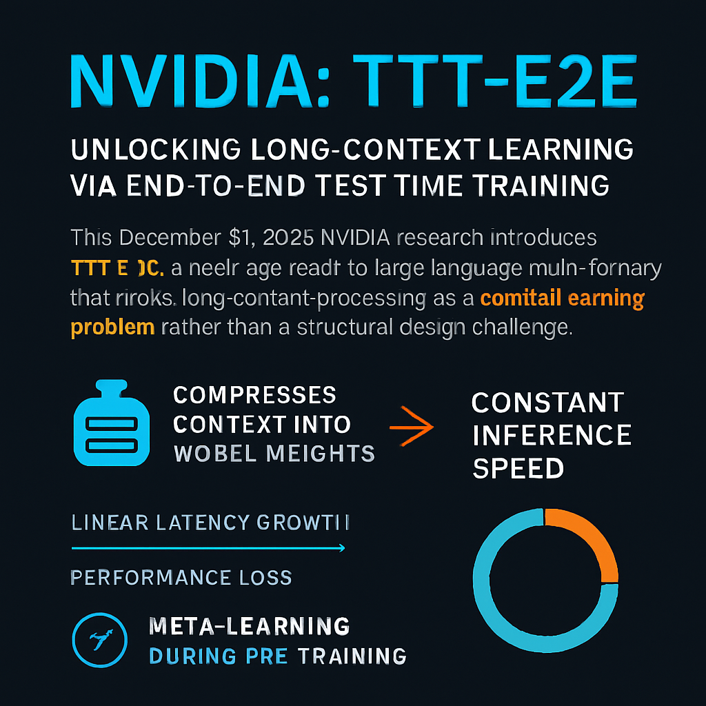 NVIDIA: TTT-E2E: Unlocking Long-Context Learning via End-to-End Test-Time Training