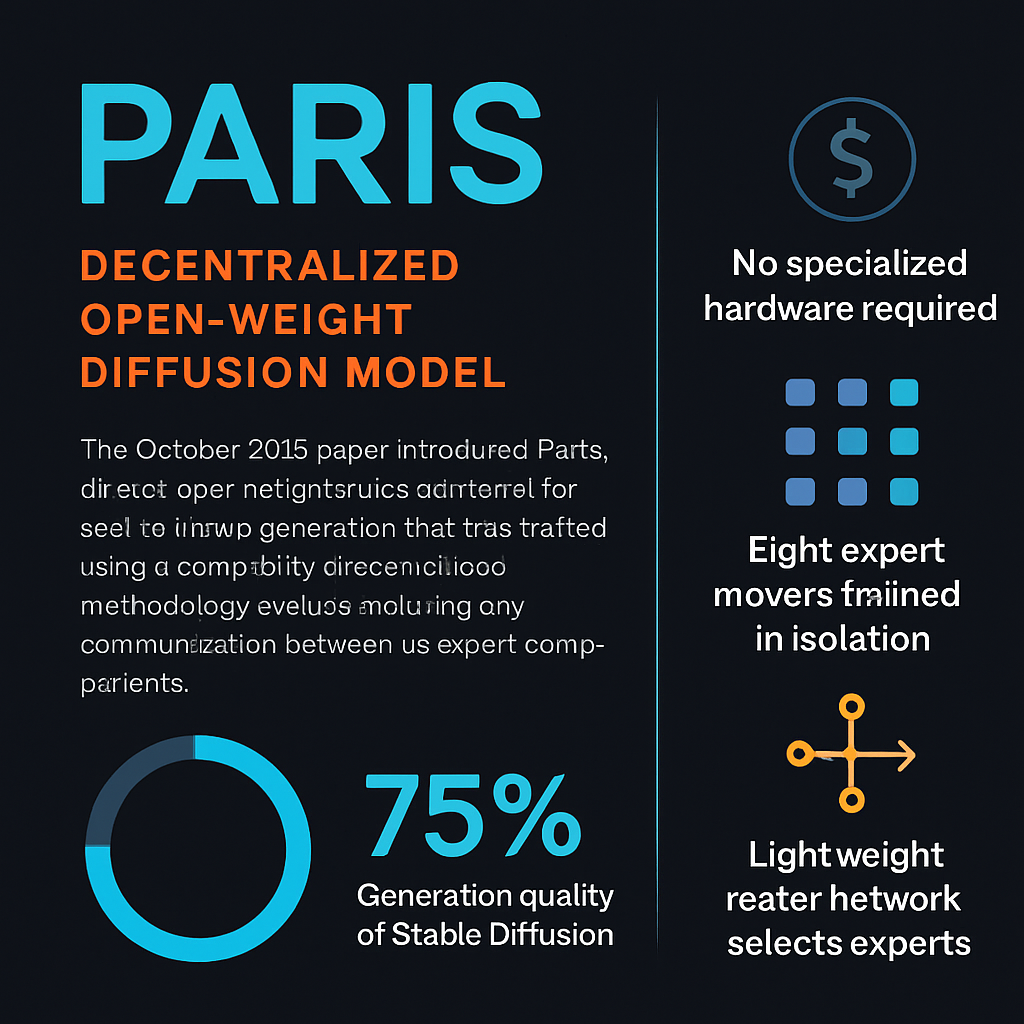Paris: Decentralized Open-Weight Diffusion Model