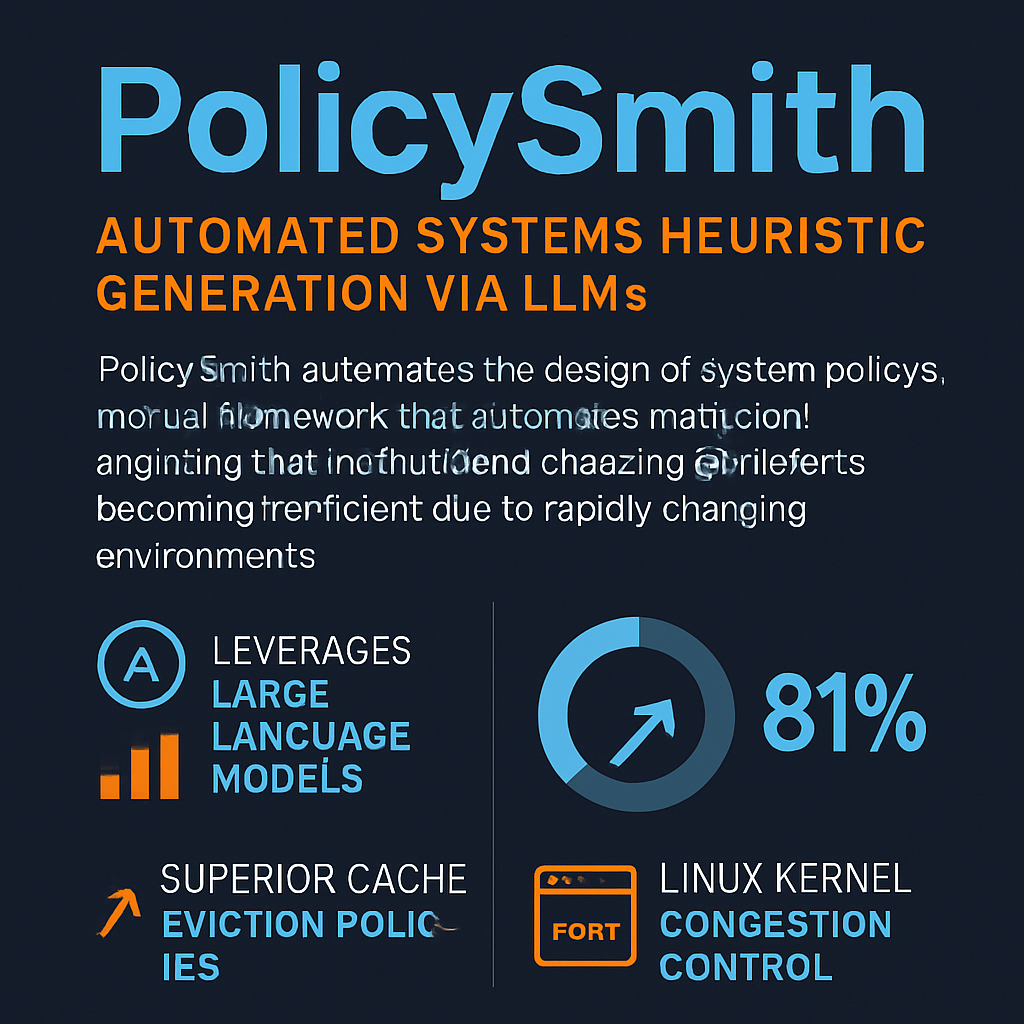 PolicySmith: Automated Systems Heuristic Generation via LLMs