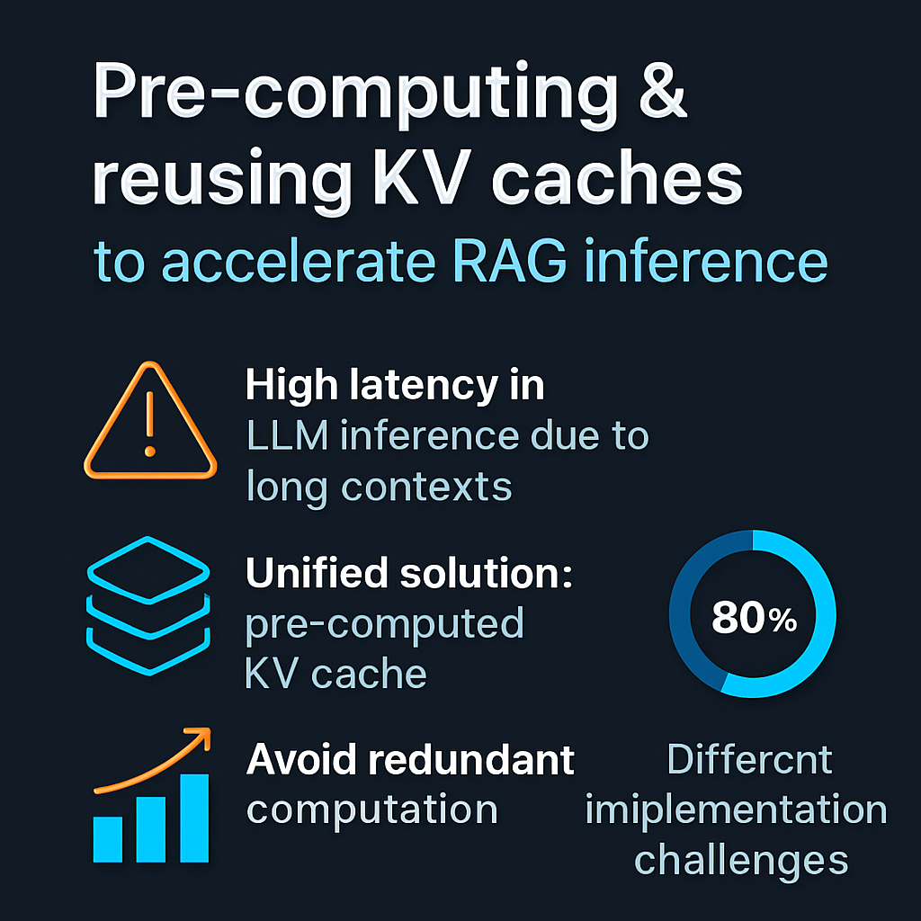 Pre-computing &amp; reusing KV caches to accelerate RAG inference