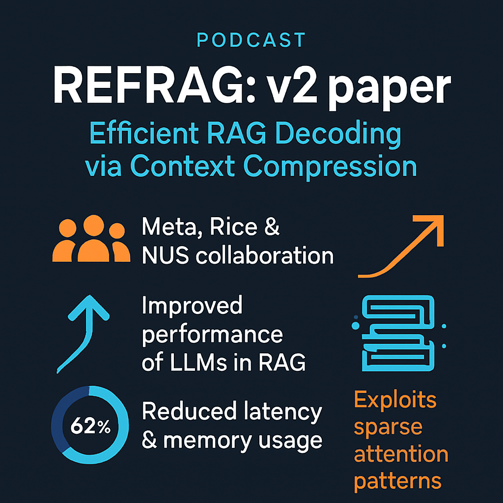 REFRAG: v2 paper: Efficient RAG Decoding via Context Compression