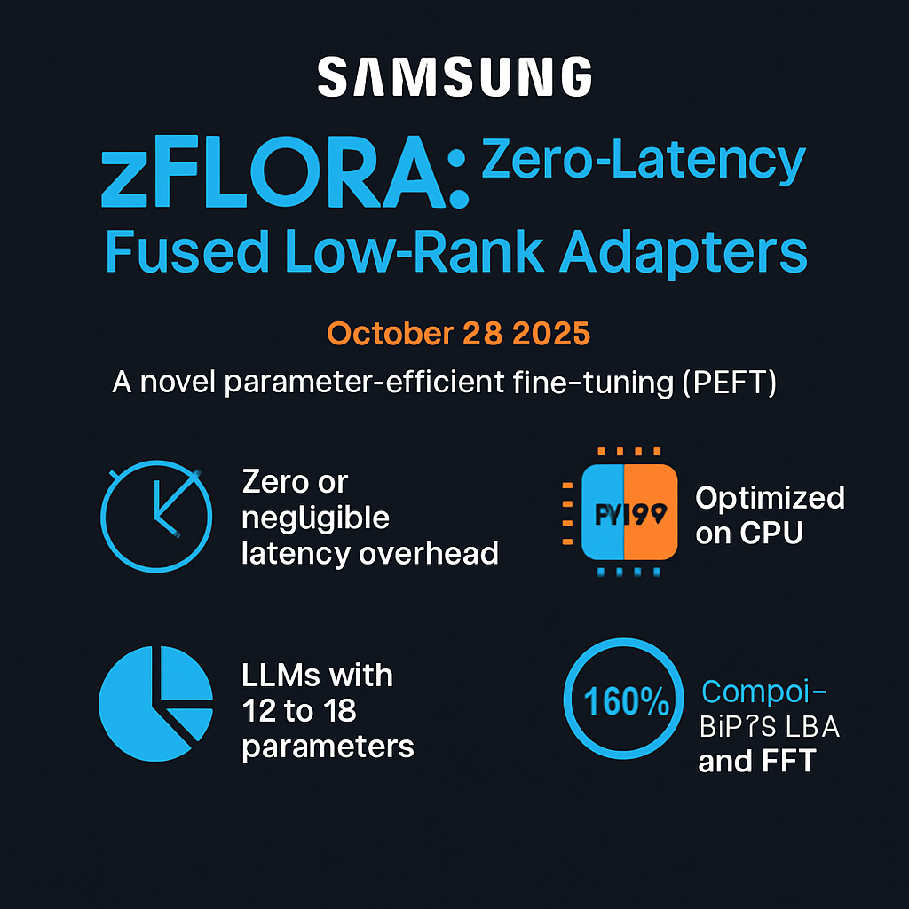 Samsung: zFLoRA: Zero-Latency Fused Low-Rank Adapters
