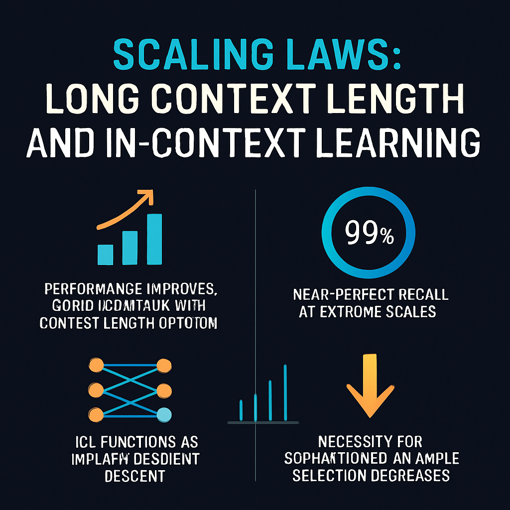 Scaling laws: long context length and in context learning