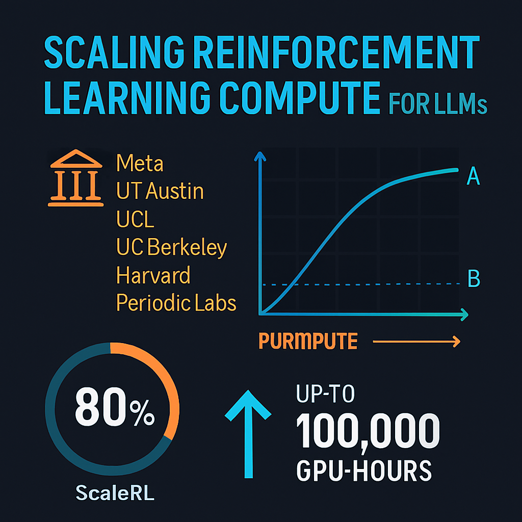 Scaling Reinforcement Learning Compute for LLMs