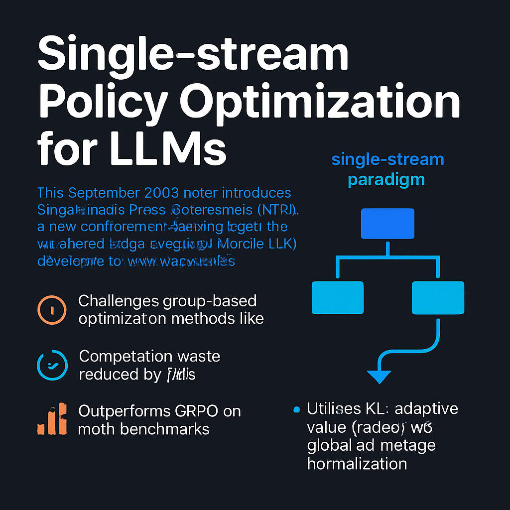 Single-stream Policy Optimization for LLMs