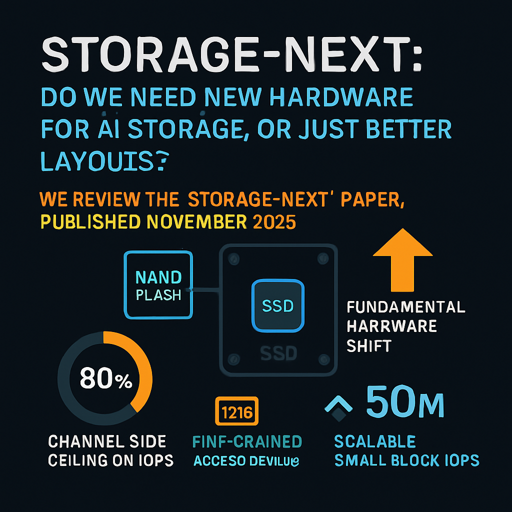 Storage-next: Do We Need New Hardware for AI Storage, or Just Better Layouts?