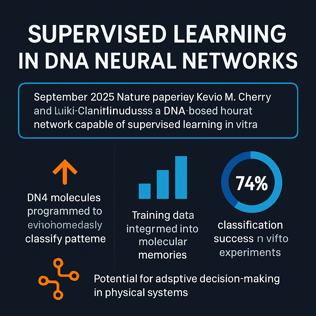 Supervised Learning in DNA Neural Networks