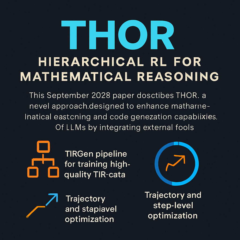 THOR: Hierarchical RL for Mathematical Reasoning