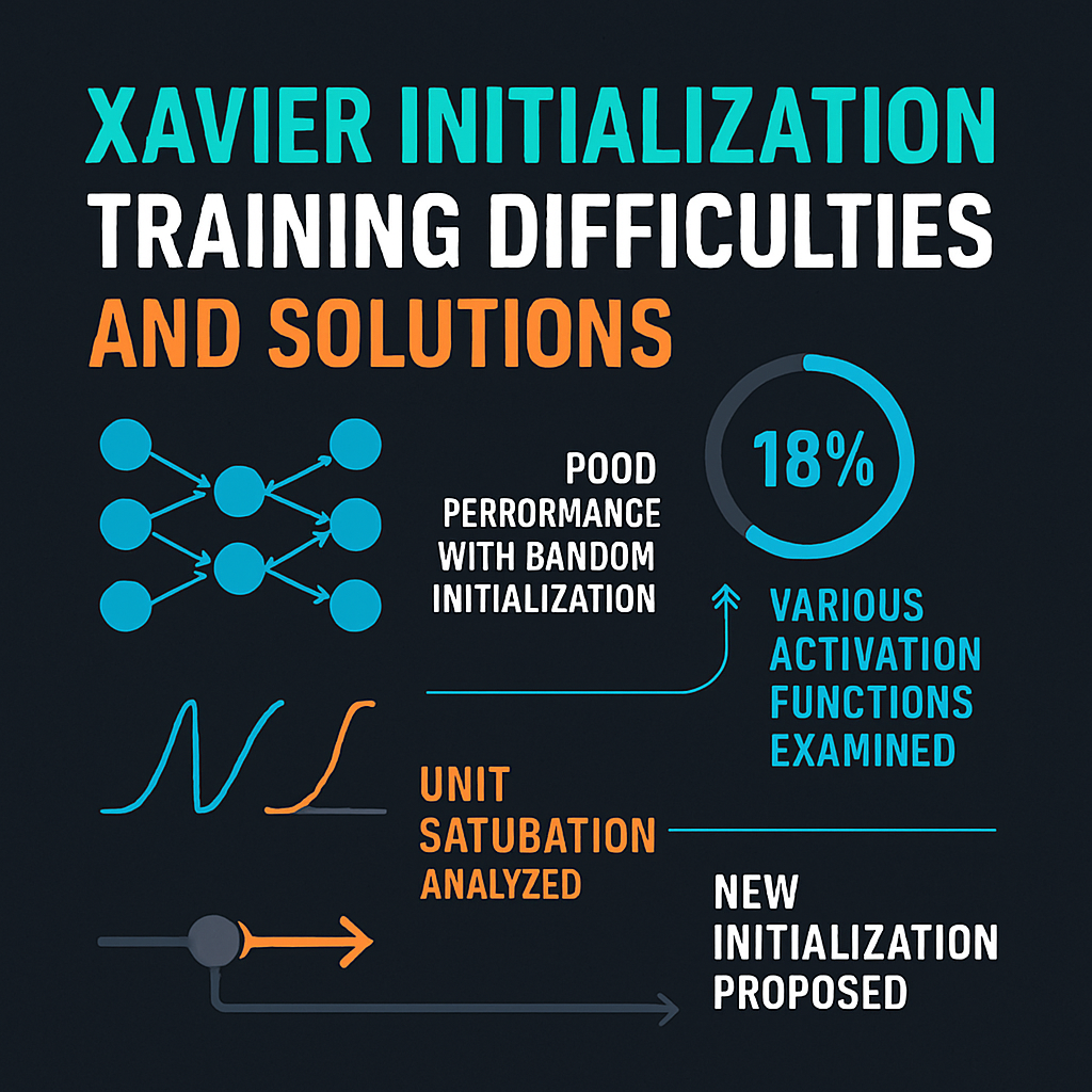 Xavier Initialization: Deep Feedforward Networks: Training Difficulties and Solutions